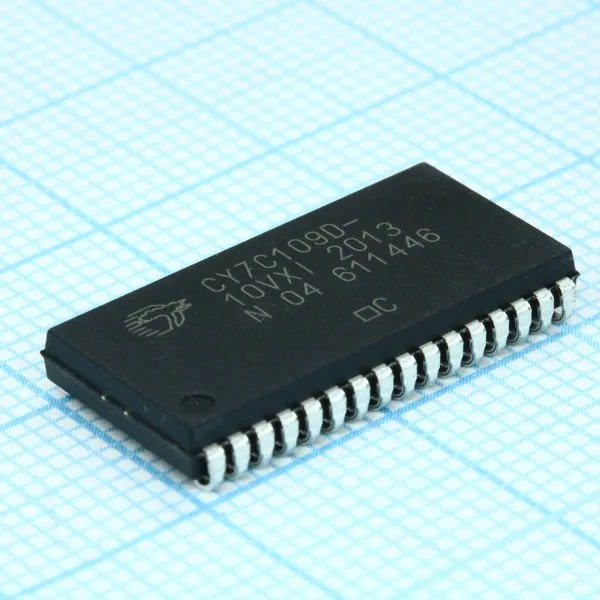 Микросхема памяти CY7C109D-10VXI, SRAM 1 Мбит (128К × 8), SOJ-32