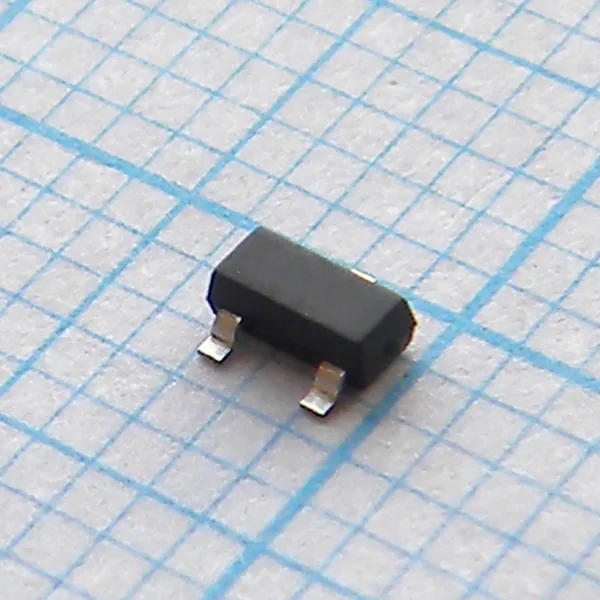 Транзистор биполярный BC847B, NPN, 45 В, 0,1 А, SOT-23