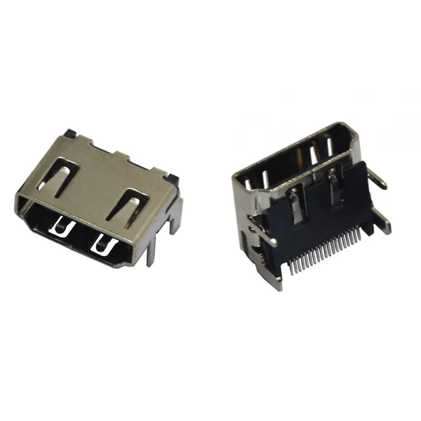 Разъём HDMI L-KLS1-285-1-N-1-R, розетка угловая, SMT