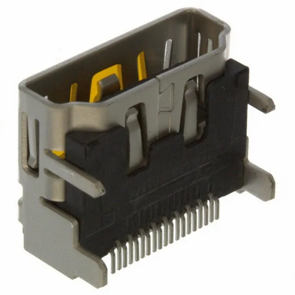 Разъём HDMI 1747981-1, розетка угловая, 19 контактов